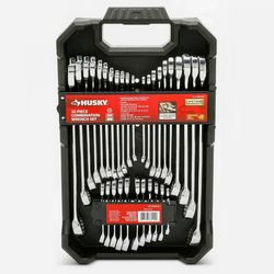 Husky 32-Piece Combination Wrench Set Double Ended Chrome Metric/Standard
