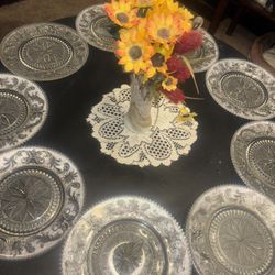 Beautiful Crystal/glass 11 Piece Plate Set