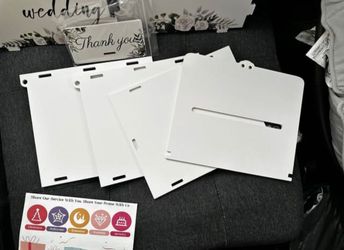 White Acrylic Sign Blanks with Slots