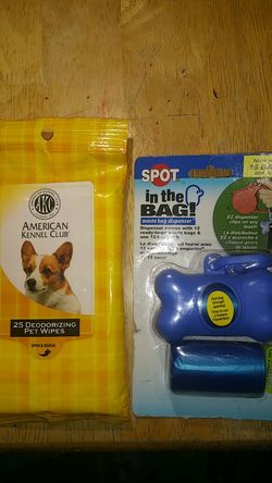New Dog Supplies. Waste bag dispenser dog wipes