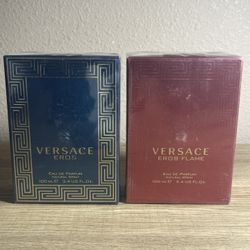 VERSACE EROS & FLAME COMBO EDP Natural Spray for Men Fragrance 3.4 oz 100 ml New