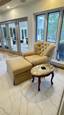 Pearson club chairs with ottoman 