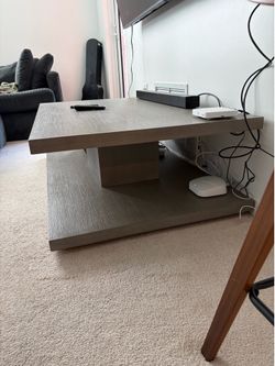 Grey wood coffee table