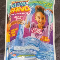 SLIMYSAND by Horizon Group USA, 3 Lbs of Stretchable, Expandable, Moldable Cloud Slime, Non Stick, Slimy Play Sand in A Resealable Bag, Blue- A Sensor