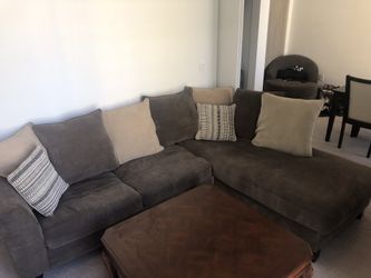 Grey couch with optional matching chair