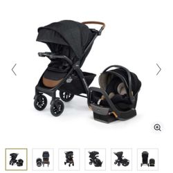 Chicco Bravo Primo Trio Travel System - Springhill stroller and car seat