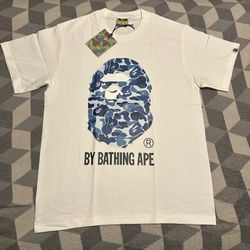White Blue Bape T Shirt 