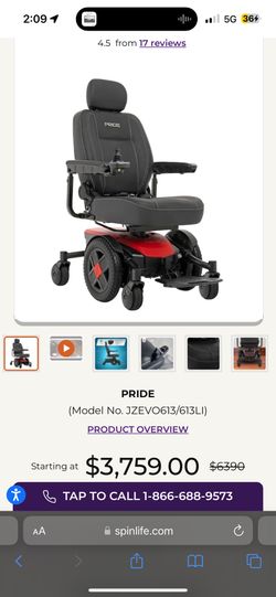 Brand New Pride Jazzy EVO 613 Power Electric Wheelchair