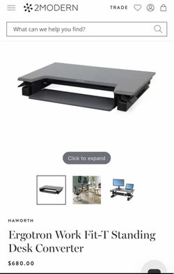 Ergotron standing desk topper