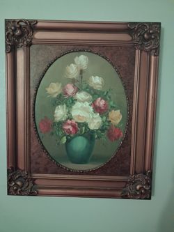 16x20 oval vintage original oil