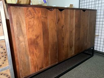 New Sideboard solid wood cabinet hand carved .