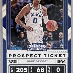 2020 Panini Contenders Draft Picks JAYSON TATUM Prospect Ticket #8 Duke