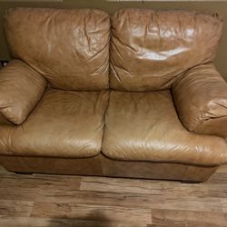 Comfortable leather couch