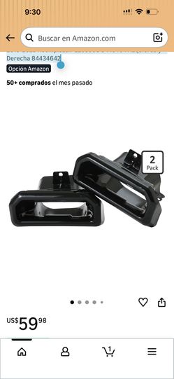 Gloss Black RH/LH Exhaust Tips Bezel Pair for Chevy Silverado GMC Sierra 1-2023 | Replaces 1 2