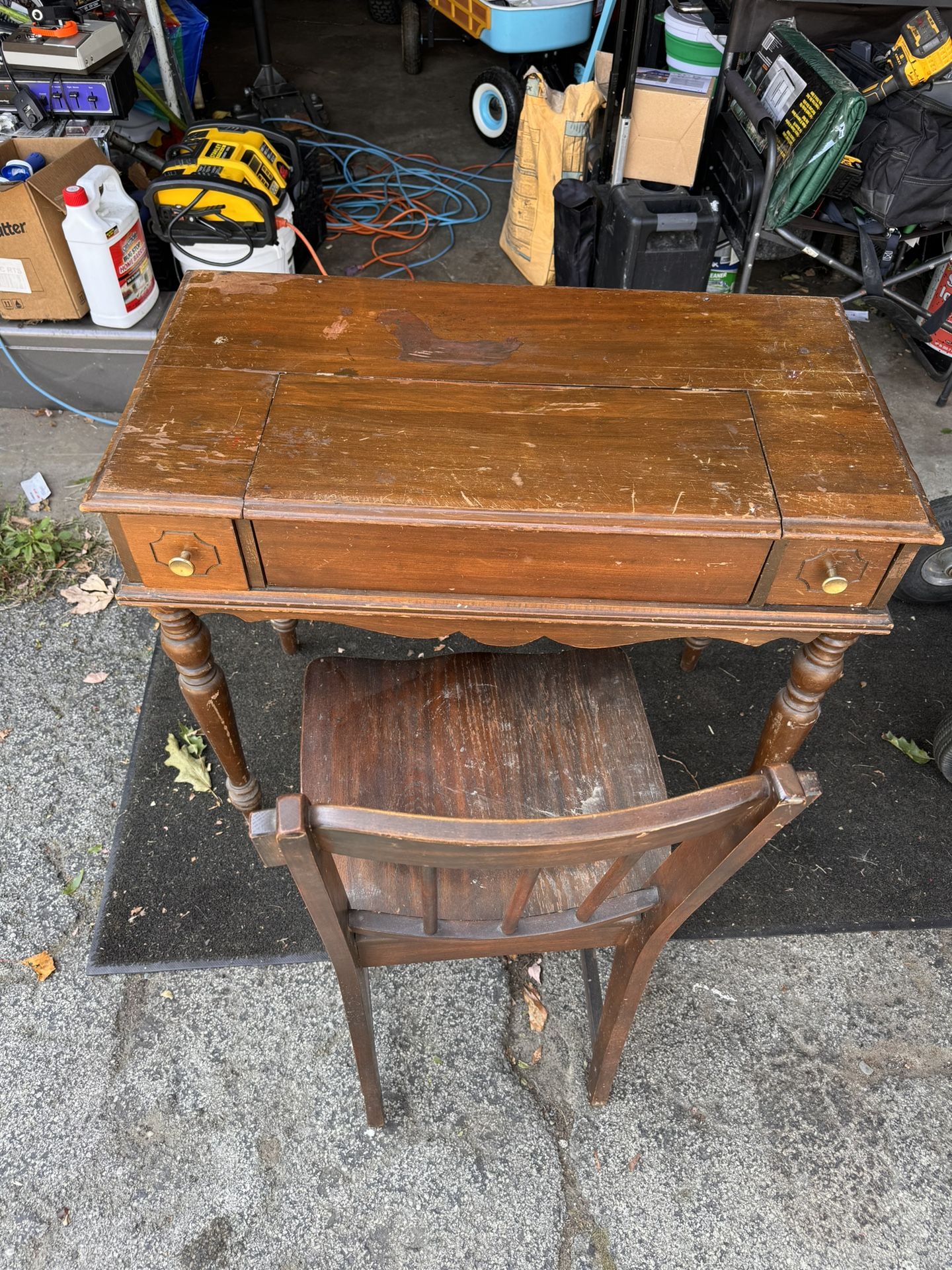 Early 20th Century Antique Victorian Mahogany Spinet Piano Style Flip Top Secretary Writing Desk