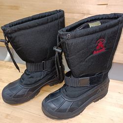 Kamik Winter Snow Heavy Duty Boots Mens Sz US 9 EUR 42 Used Black Great Traction Tread Frontline2 model

Great condition used
US Size: 9
Please check 