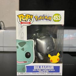 Funko Pop Pokemon Bulbasaur 25th Anniversary Metallic Silver