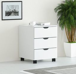 Drawer Wood Mobile File Cabinet 