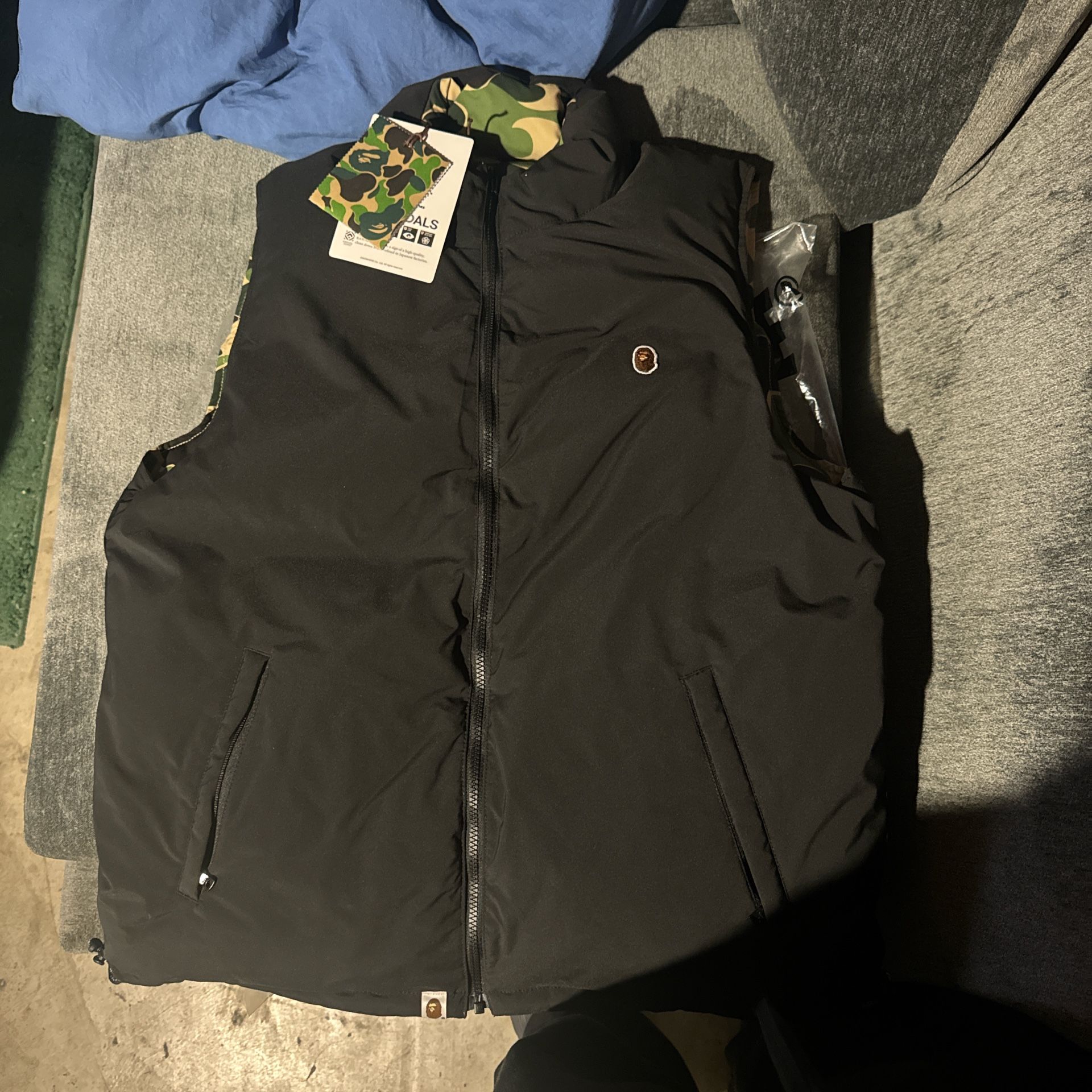 BAPE Abc Camo Reversible Puffer Vest