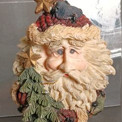 Vtg Boyds Bears Santa Clause Holiday Christmas Tree Resin Brooch Pin Jewelry 