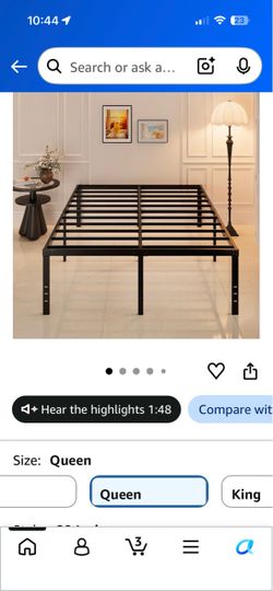 Queen bed frame 20 inches