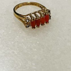 Vintage Coral Ring