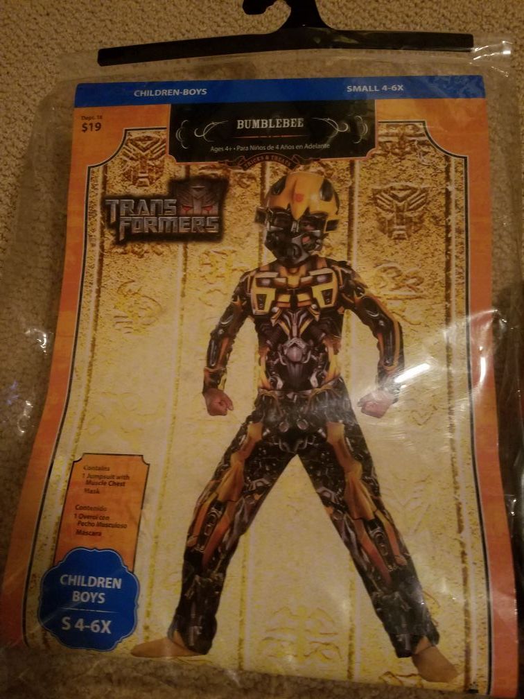 Bumblebee children-boy costume size small