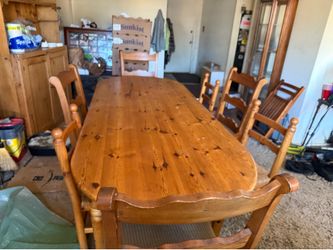 Dining room long table and chairs