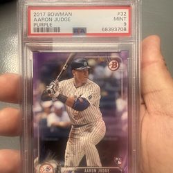 Aaron Judge Purple Bowman Rookie PSA9 /250