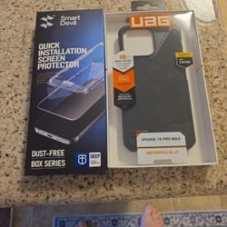 Iphone Screen Protector and phone case for I phone 15 PRo MAX