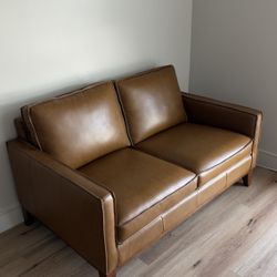 Living Spaces Real Leather Couch