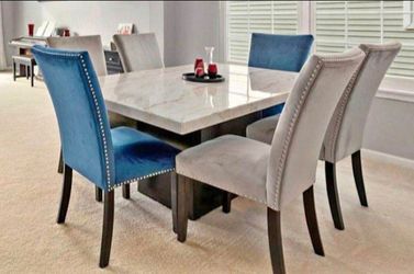 Marble Dining table set 7 pieces