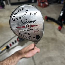 Titleist 904F 3 Wood, 15*, Stiff Fujikura Speeder Shaft