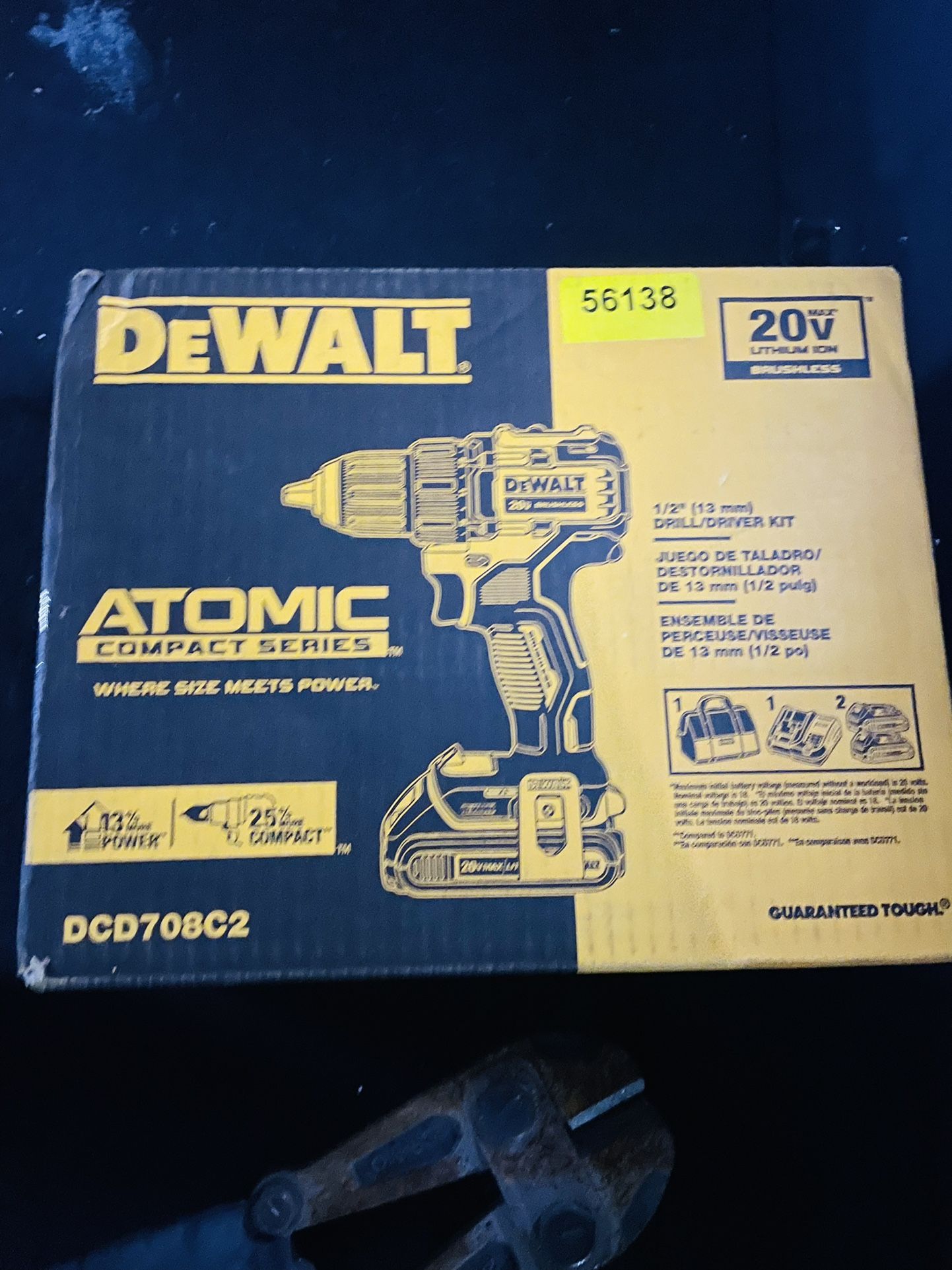Dewalt Atomic 20volt Drill Plus Charger And Battery Brand New Home & Garden