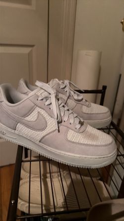 Air Force ones grey suede (has spot on right shoe just needs some cleaning to that spot. Size 9 and a half