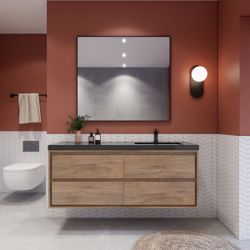 Vickye 60" Right Single Sink Bathroom Vanity Set $400