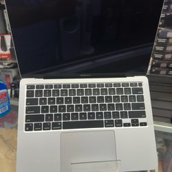 13.3" Screen MacBook 2020 model 8gigs ram 128GB SSD.  90 days warranty
