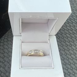 Lovemark Lovemark 10k Gold Two-Tone 3/8-ct. T.W. Diamond Wedding Band