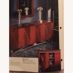 Excelsior Milano Contemporary Modern African Rosewood Italian Bellagio Casa Novalia Dining Table, Chairs And Buffet 