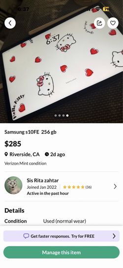 Verizon  Samsung s10 FE Verizon