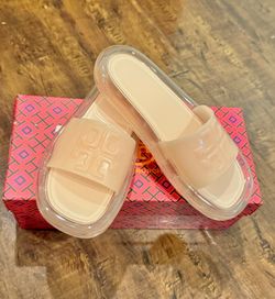Tory Burch Women's Bubble meadowsweet slides , size 5,