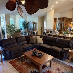 Chocolate Brown Sectional Couch