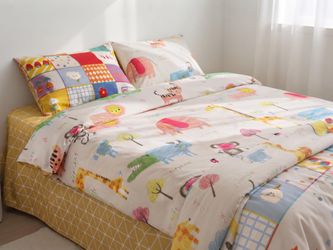 Zoo Animal Duvet Set-Soft w/2 Pillowcases Twin
