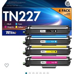 TN-227BK/C/M/Y - Compatible Toner Cartridges Replacement for Brother TN227 High Yield TN223 Compatible with Brother HL-L3270CDW MFC-L3710CW Printer (4