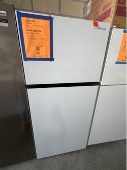 New Hisense white refrigerator