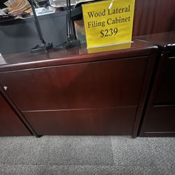 Wood Filing Cabinet 