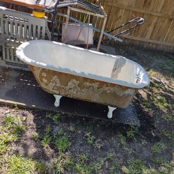 Vintage Cast Iron Clawfoot Tub