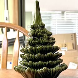 **RARE VINTAGE** - Stacking Christmas Tree with Lighter - 5 Pieces - 6 1/2” Tall