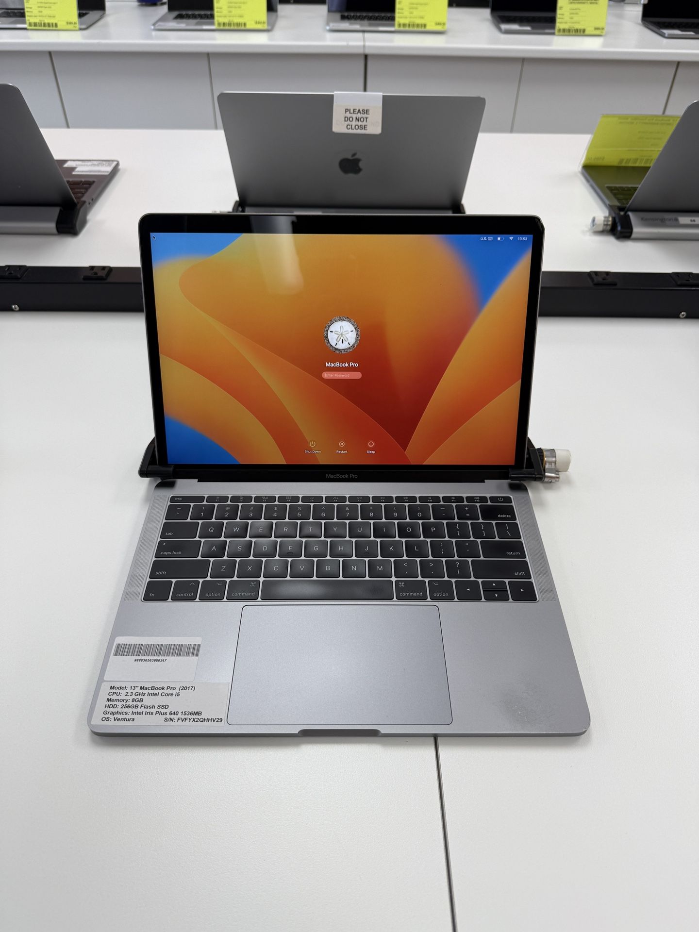 13” MacBook Pro 2.3Ghz Core i5-8GB 256GB Only $399