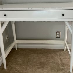 West Elm White Desk With Drawer